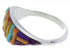 Multicolor Inlay Genuine Sterling Silver Ring Size 6 EX50516